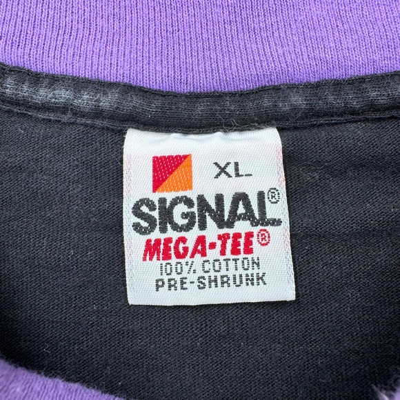 VTG‎ 80s Excalibur Hotel Casino Las Vegas Graphic T-Shirt XL Black Contrast Cuff - Picture 3 of 10